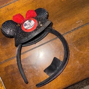 Disney Minnie Mouse Sequin Headband with Red Bow